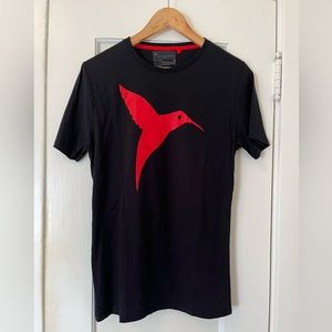 Ushuaia Ibiza T-Shirt Black Large Hummingbird Short Short Sleeve